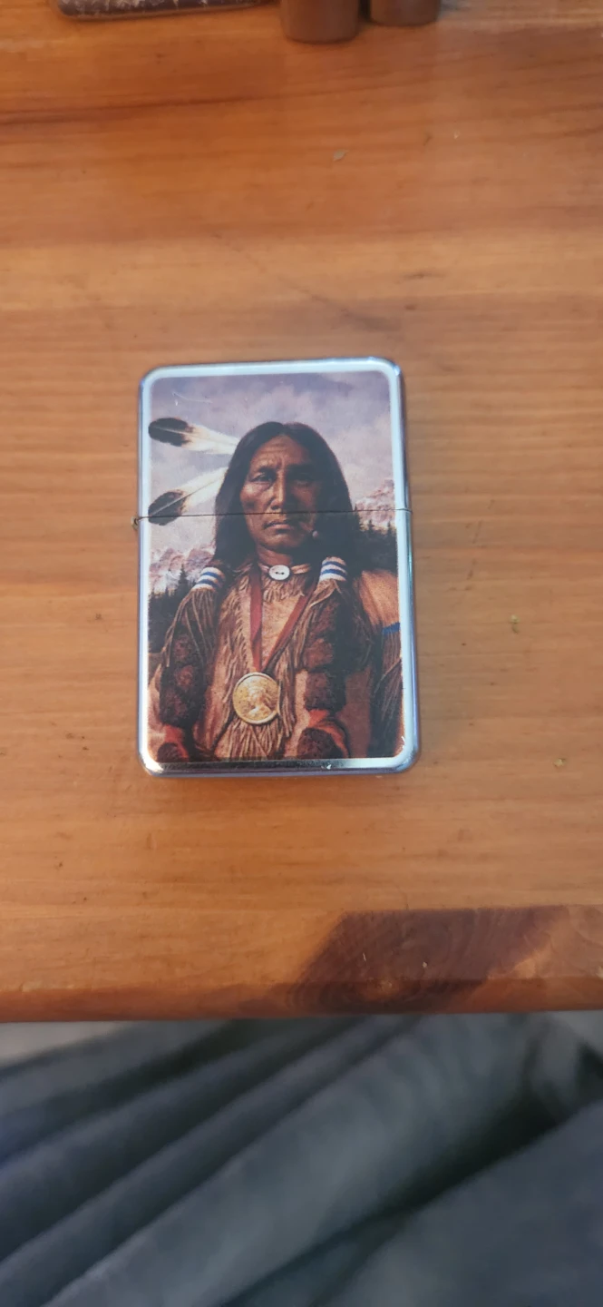 Collectible Lighter with Native American Chief Design