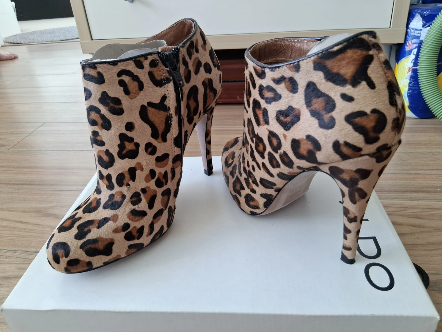 ALDO Gaunt 24 Leopard Print Heeled Ankle Boots! - photo 2