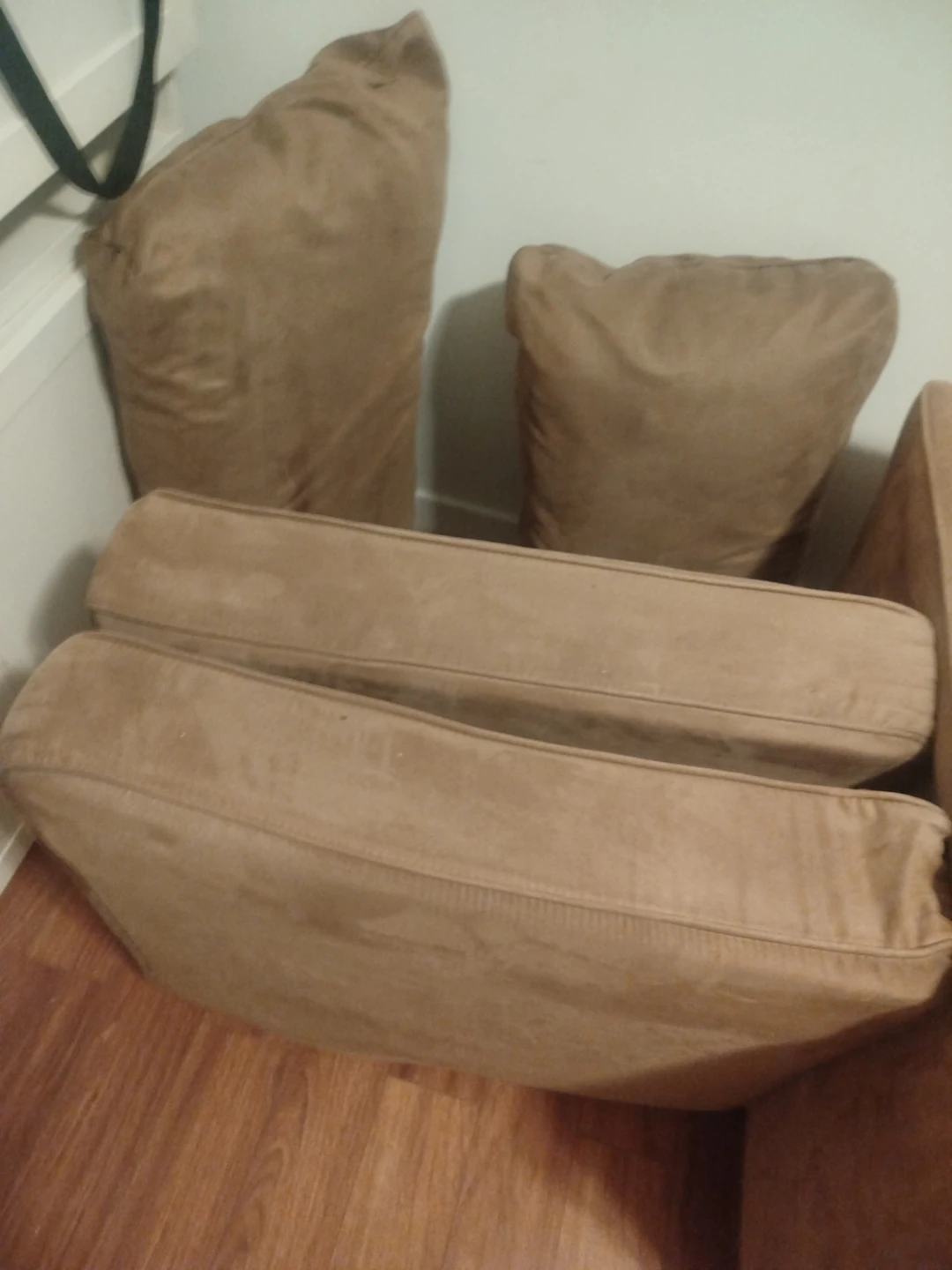 Brown Suede Loveseat Sofa Bed - photo 2