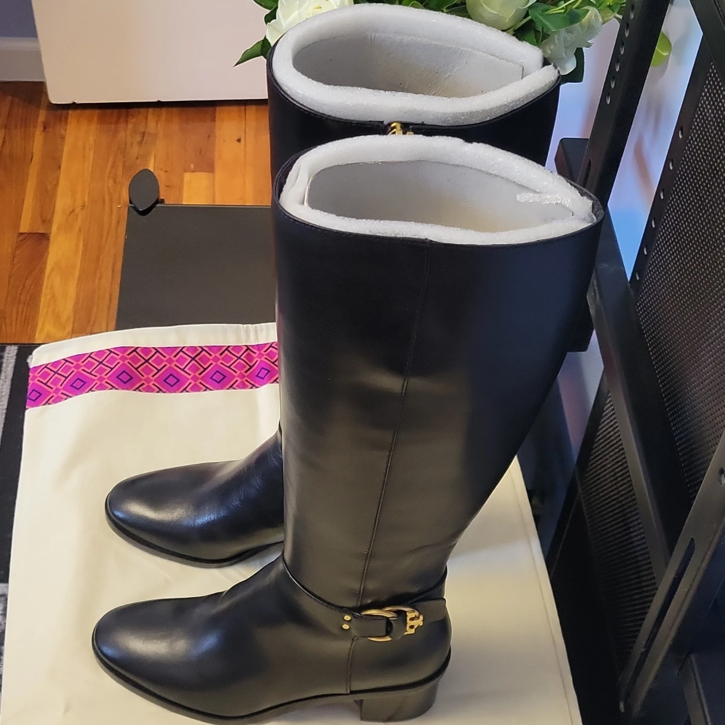 Tory Burch Black Leather Riding Boots - photo 3