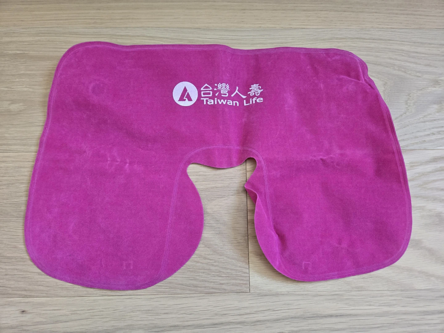 Pink Inflatable Travel Neck Pillow