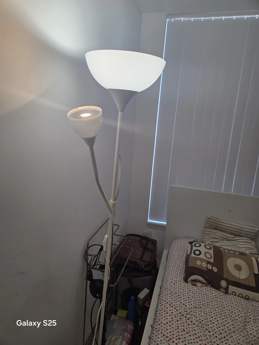 White Dual-Head Floor Lamp - photo 2