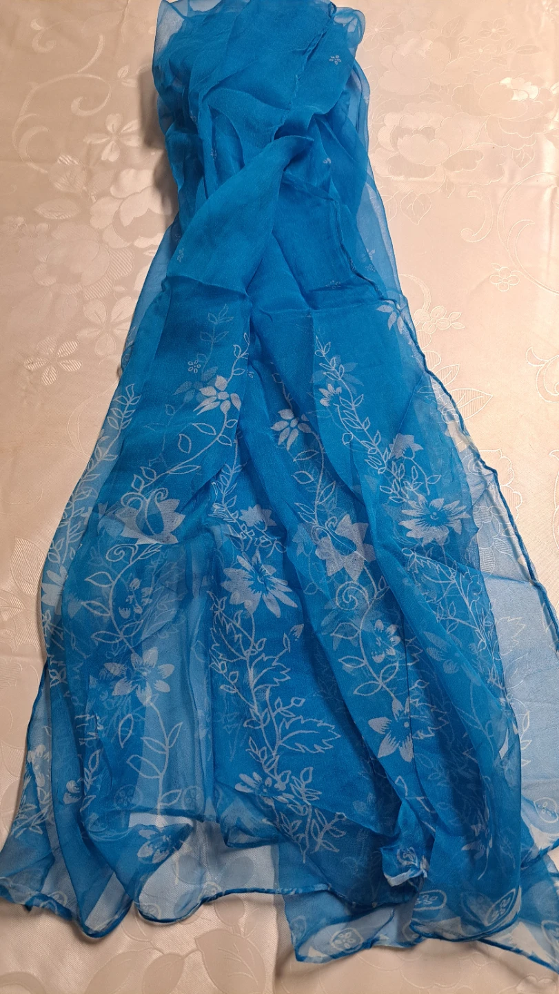 New 100% Silk Scarves - Blue, Pink, Yellow Floral, Purple Floral
