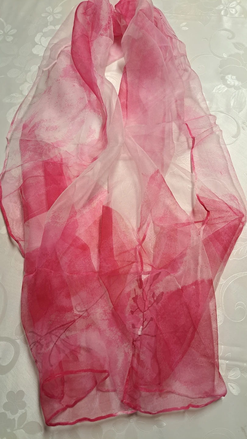 New 100% Silk Scarves - Blue, Pink, Yellow Floral, Purple Floral - photo 3