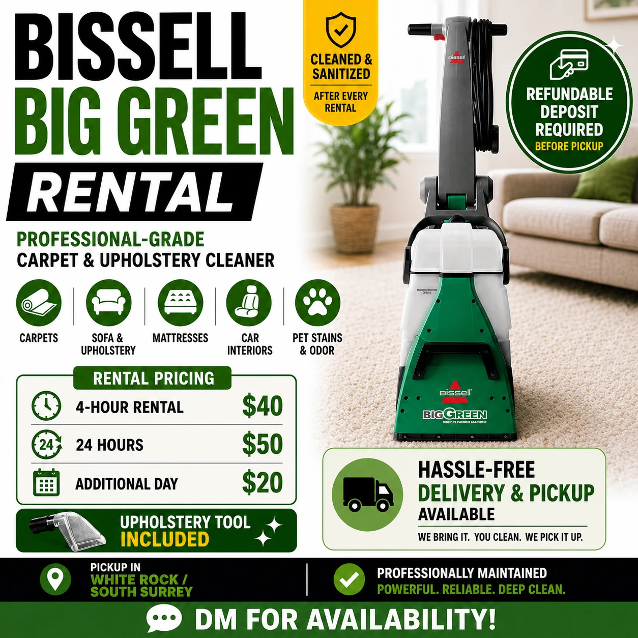 Bissell Big Green Rental