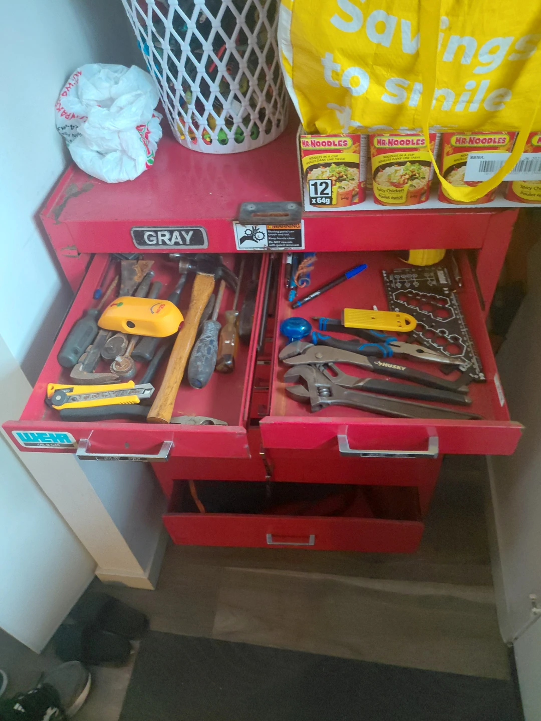 Gray Red Metal Tool Chest - photo 2