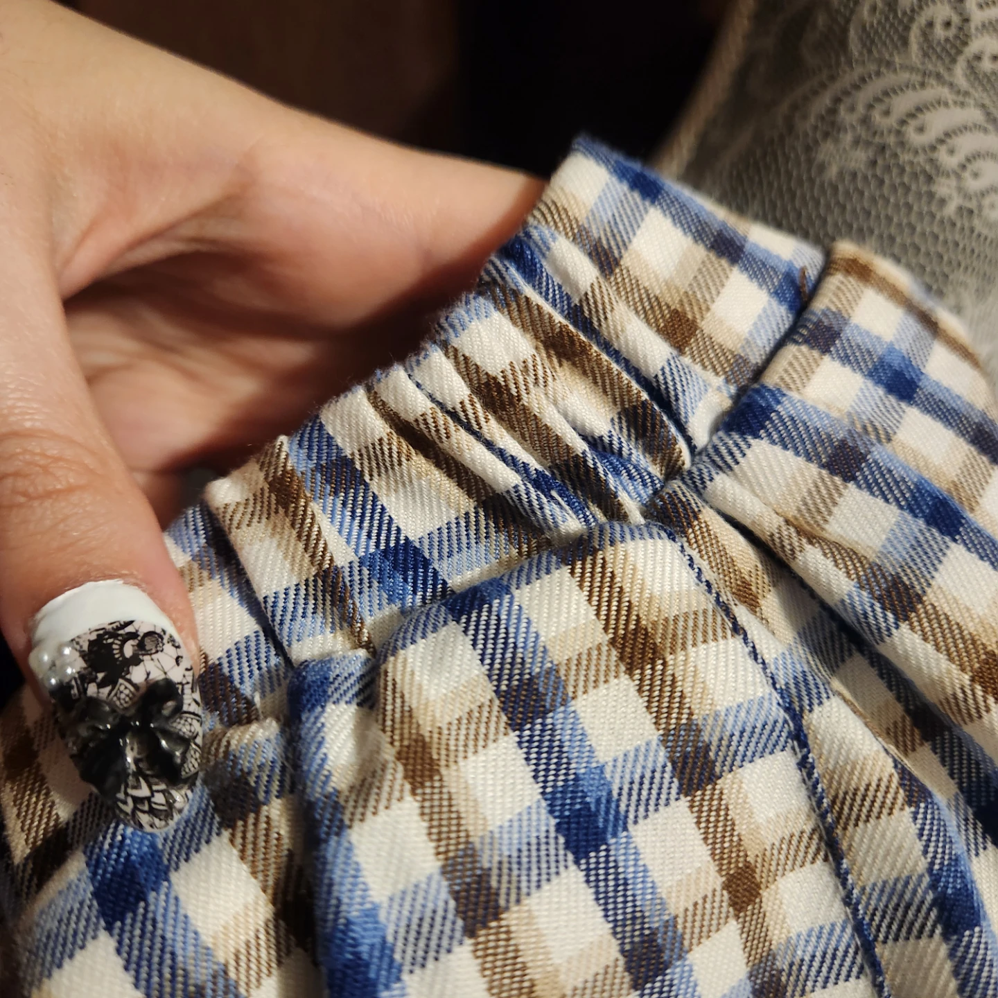 Plaid Mini Skirt with Belted Waist - photo 5