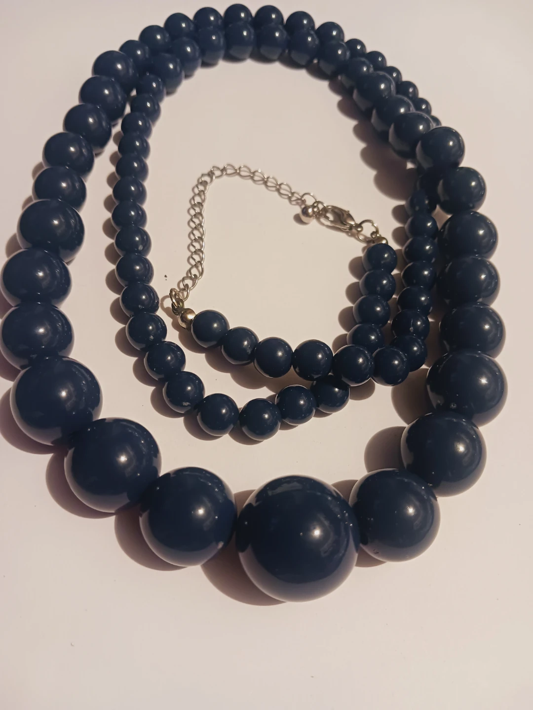 Dark Blue Beaded Necklace - photo 4
