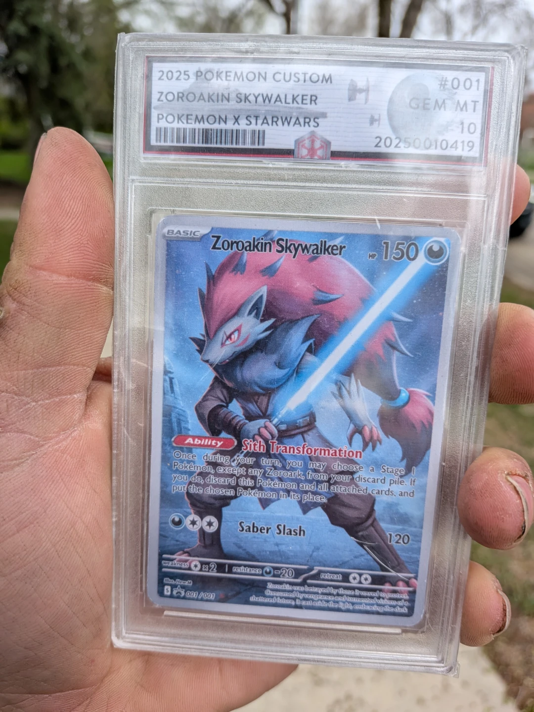 Custom Pokemon Zoroark Skywalker Card - Gem Mint 10