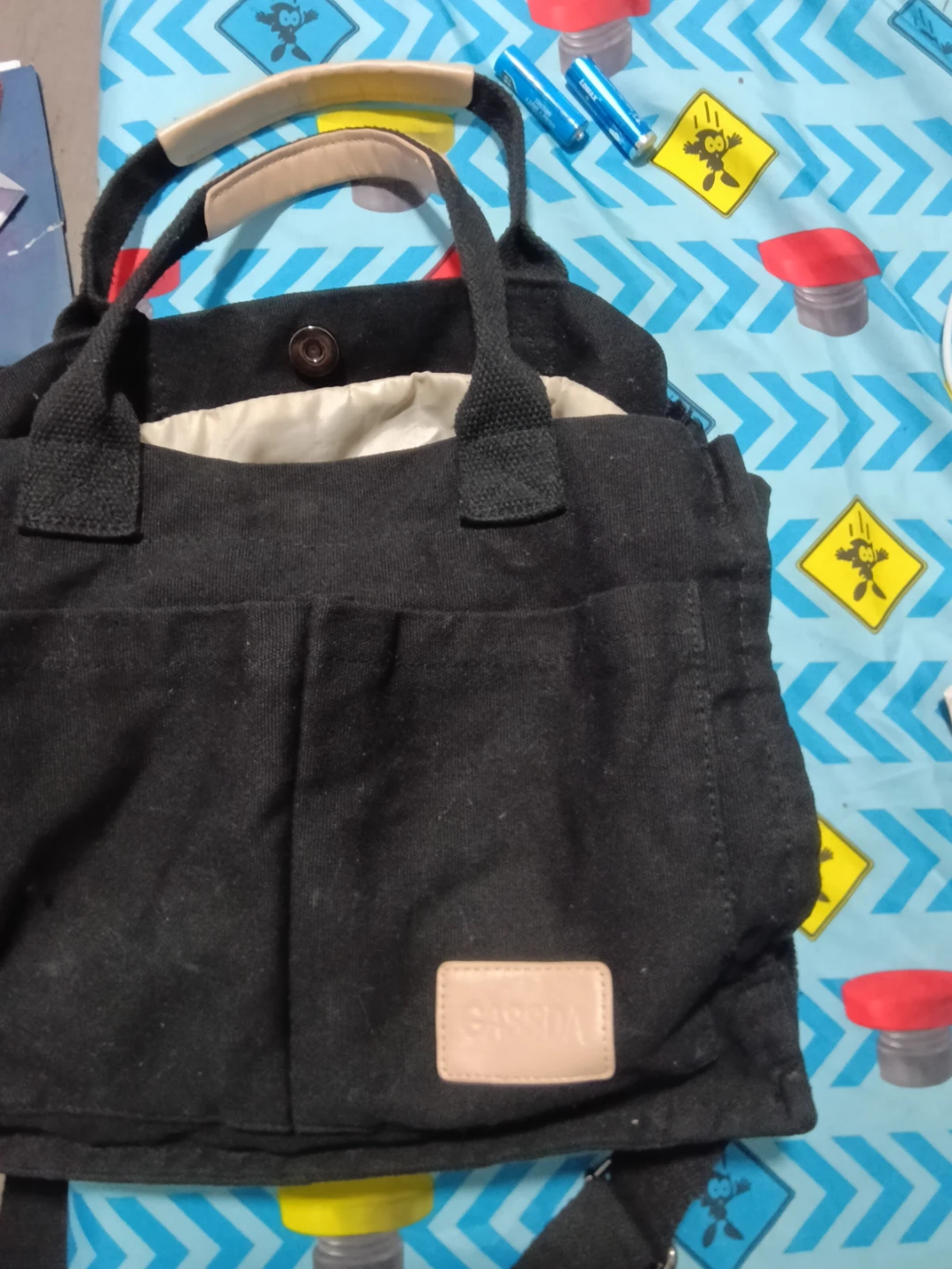 Black Canvas Tote Bag