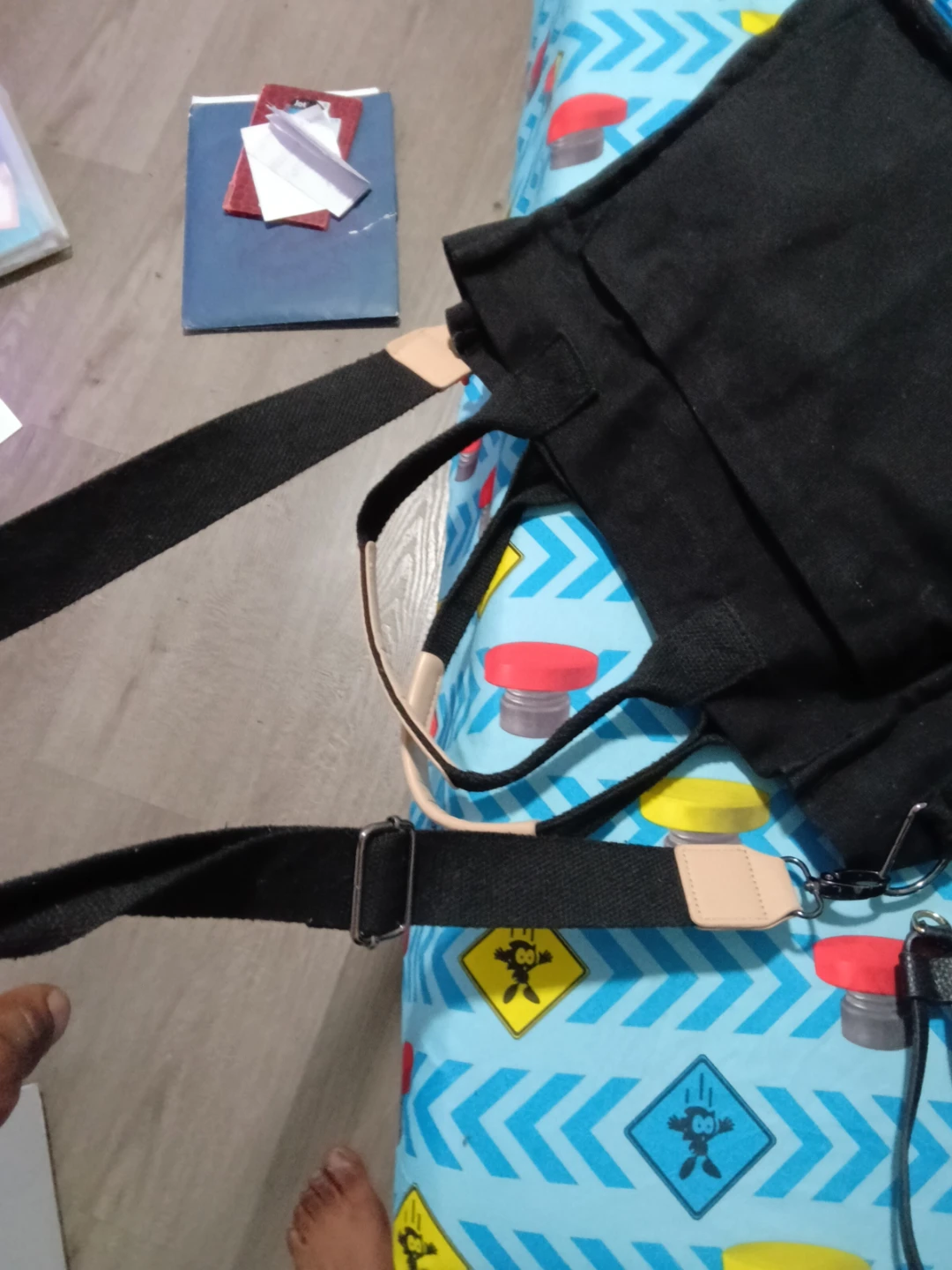 Black Canvas Tote Bag - photo 2