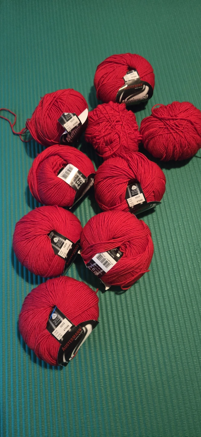 Merino 160 Wool Yarn - Red