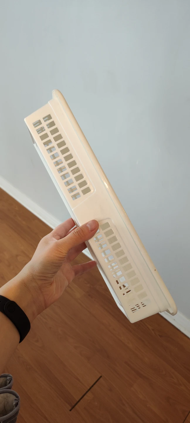 White Plastic Storage Basket - photo 3