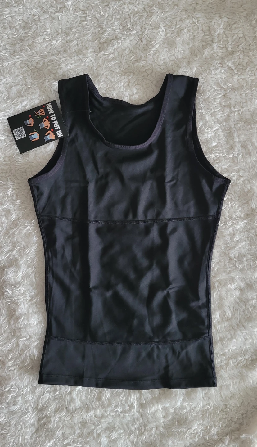 BNWT Men's Body Shaper Compression Tank Top Black Medium - photo 2