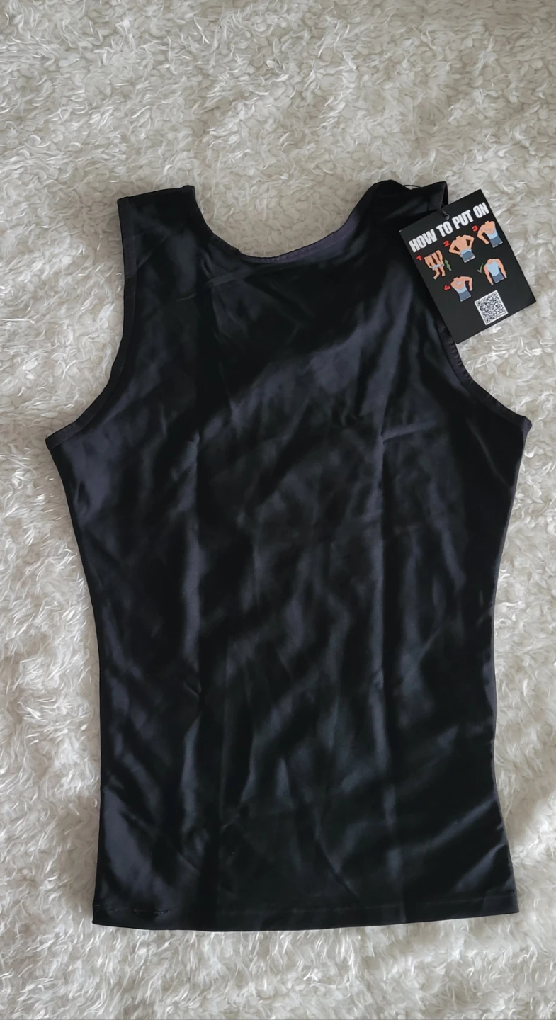 BNWT Men's Body Shaper Compression Tank Top Black Medium - photo 3
