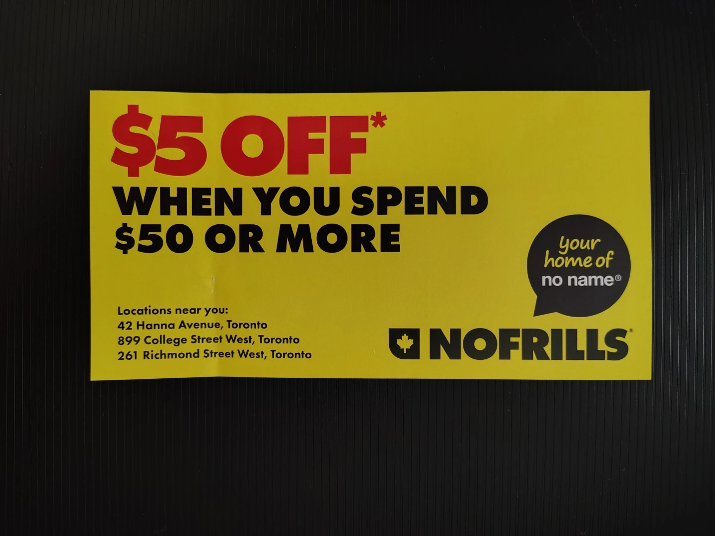 [FREE] $5 No Frills Coupon