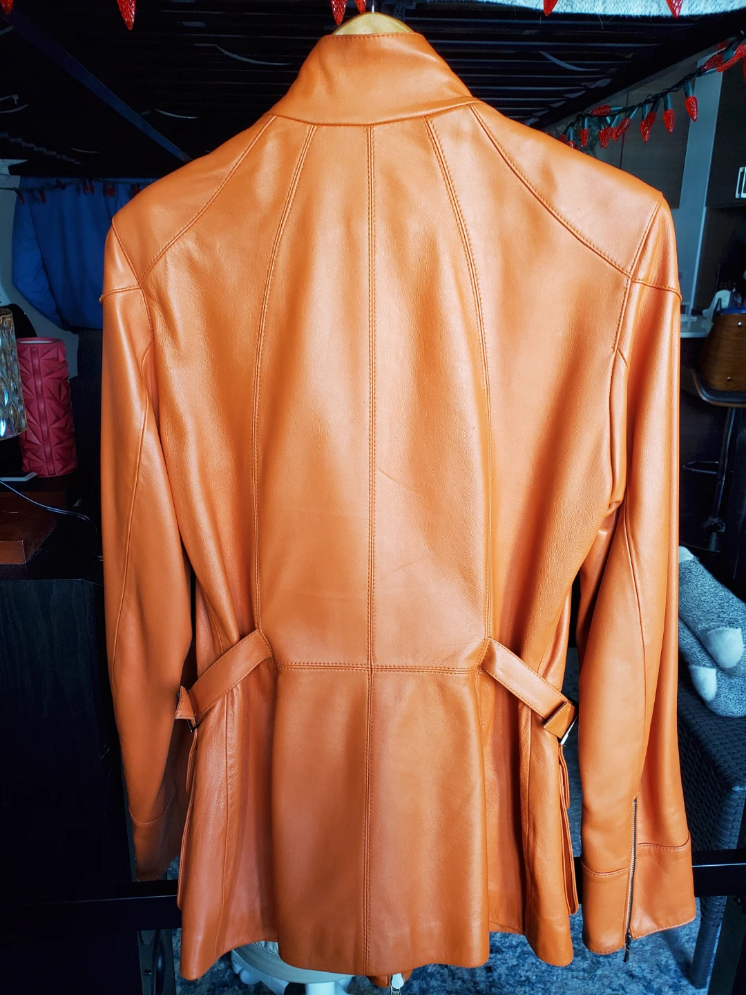 Orange Leather Jacket - photo 2