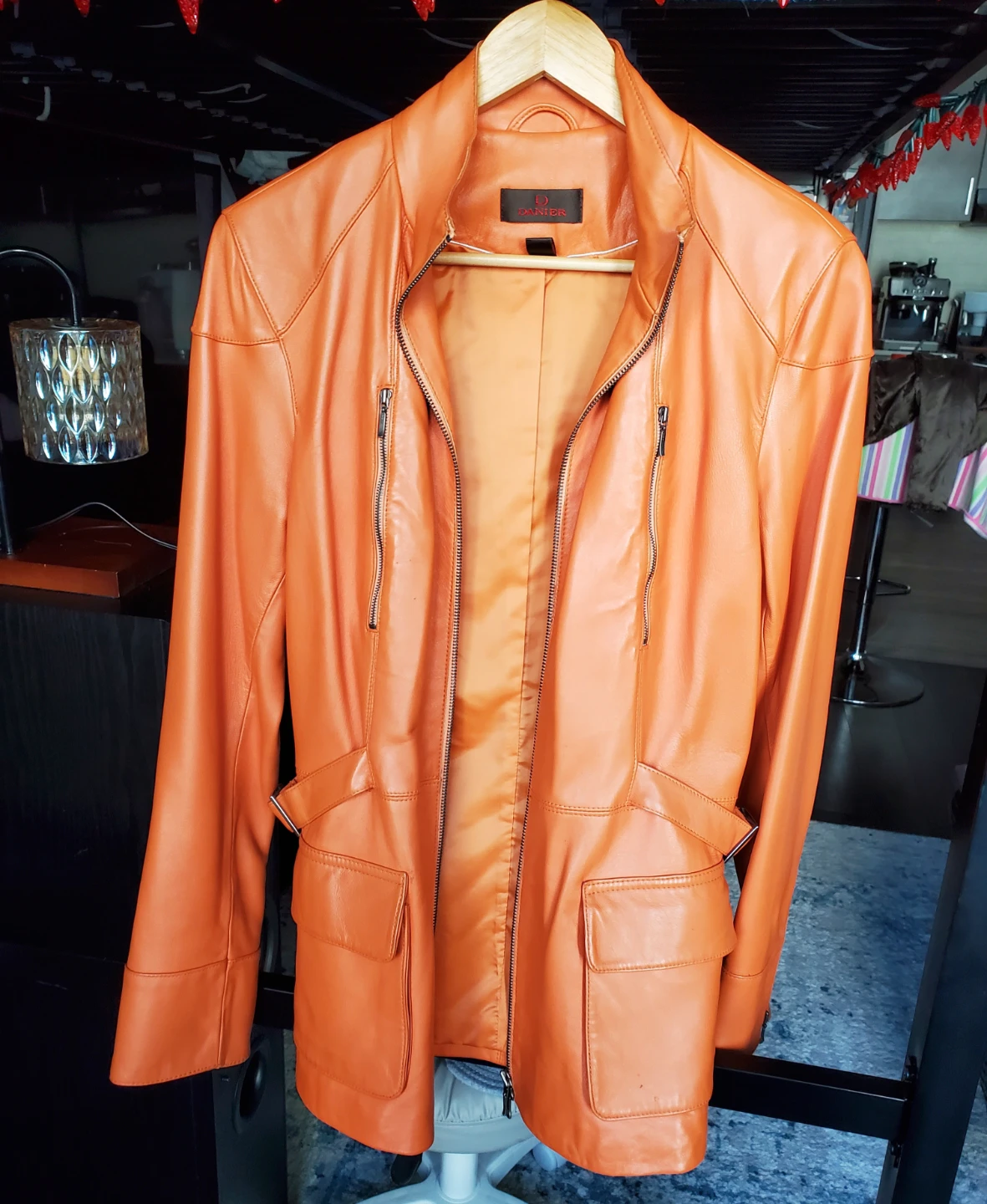 Orange Leather Jacket - photo 3