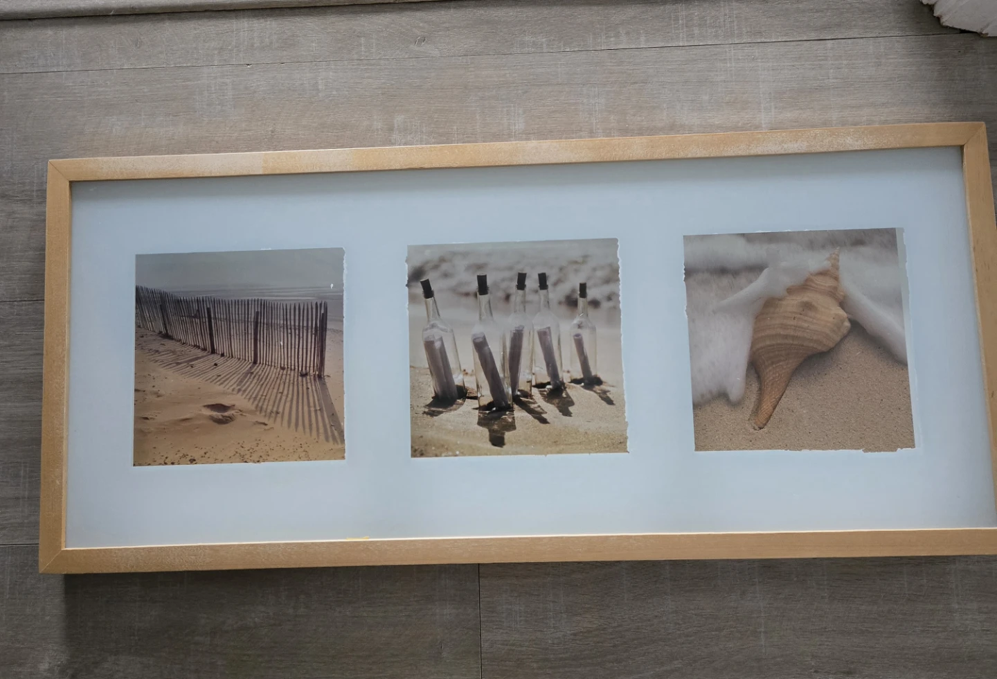 3-Panel Beach Scene Photo Frame