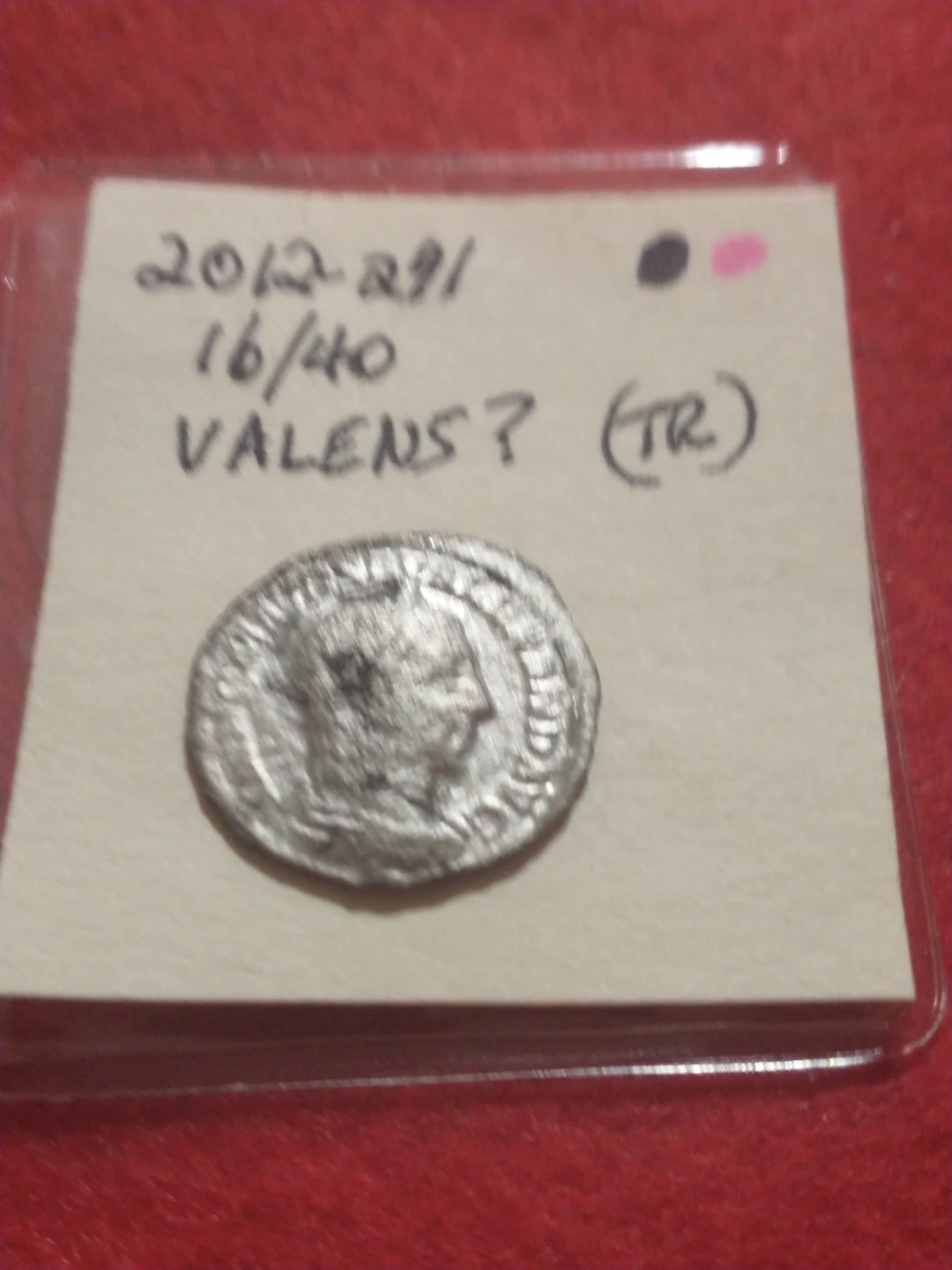 Ancient Roman Empire silver denar c. 3rd-4th century AD Valens? - photo 4