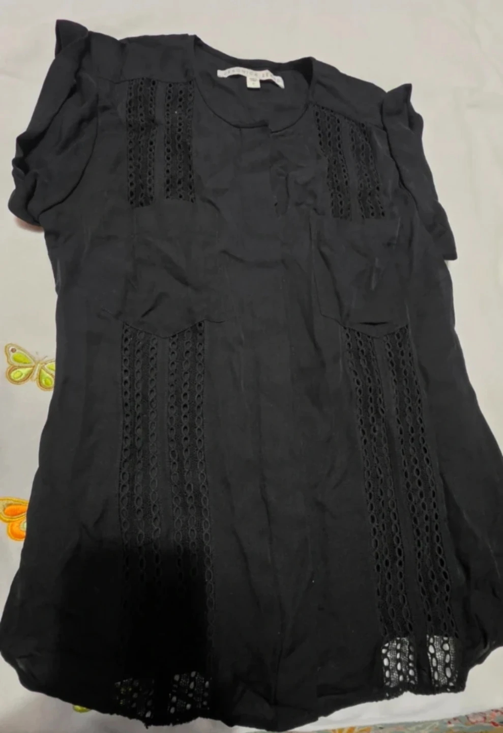 Veronica Beard Black Lace Detail Blouse