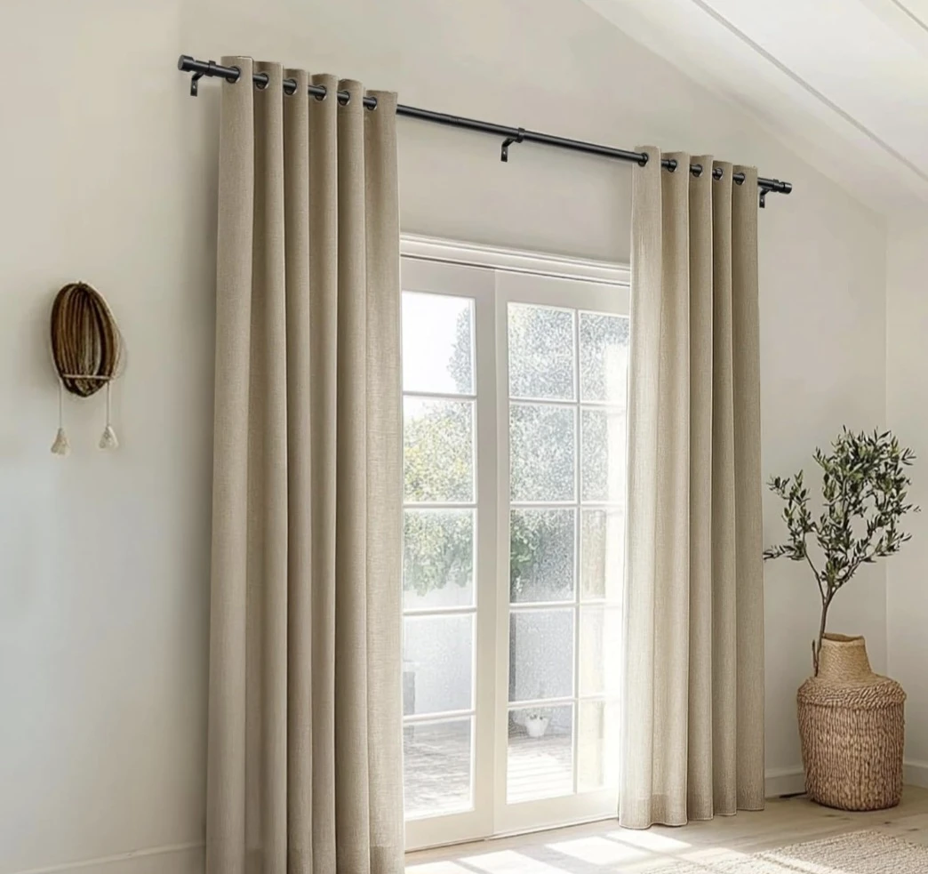 Black Heavy Duty Curtain Rod 66"-120" - photo 3