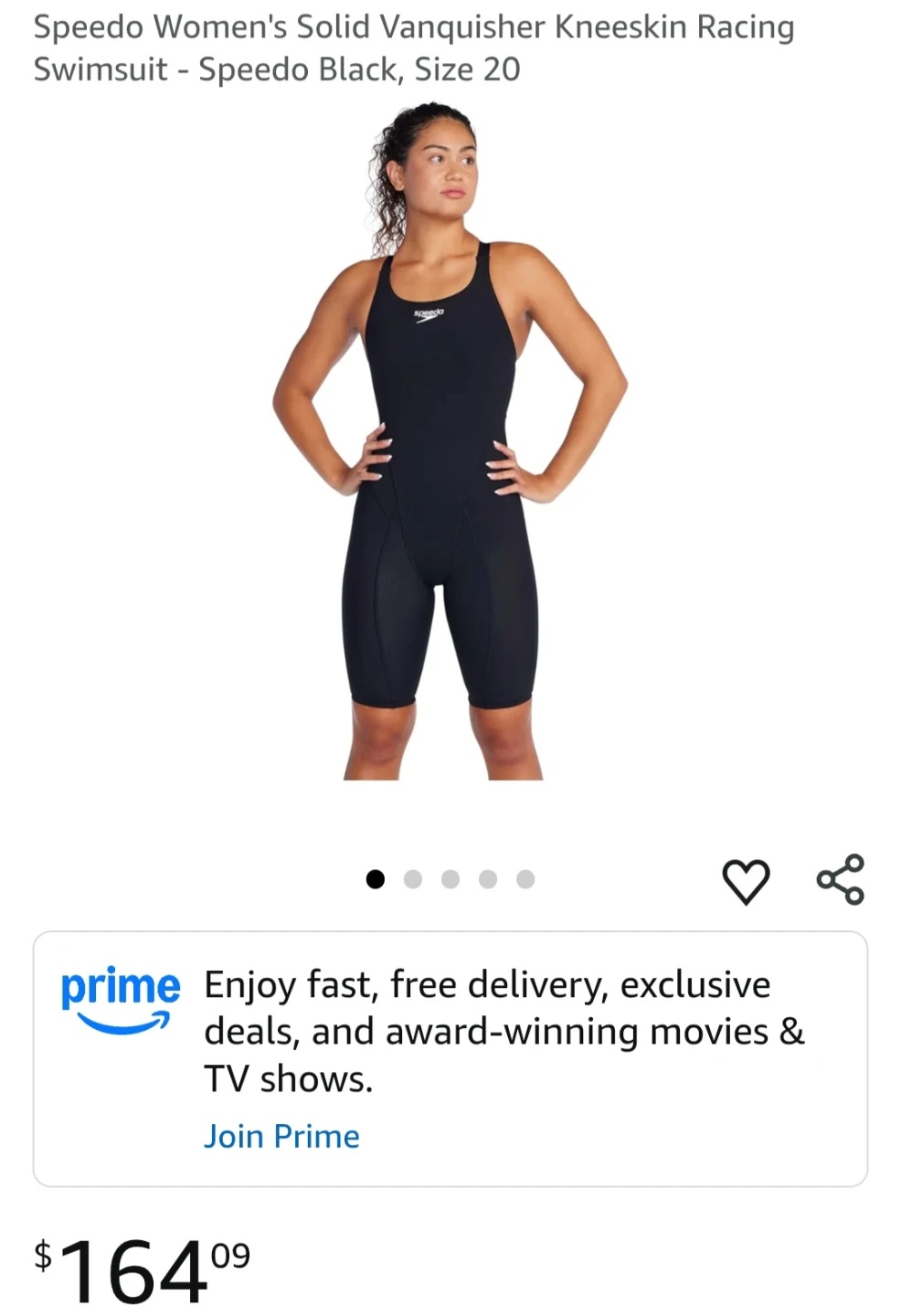 Speedo Women's Vanquisher Kneeskin Racing Swimsuit