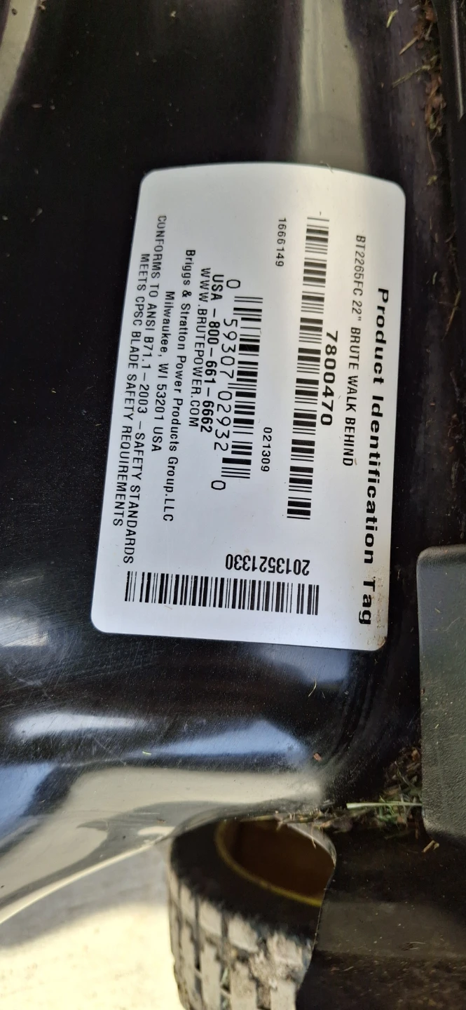 Briggs & Stratton 22" Brute Walk Behind Mower - photo 2