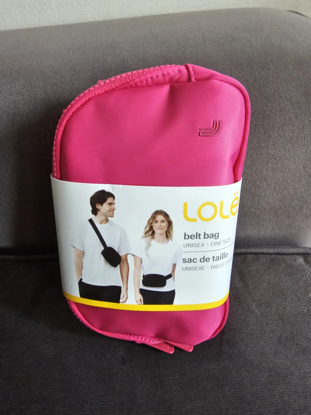 Lolë Unisex Belt Bag, Hot Pink