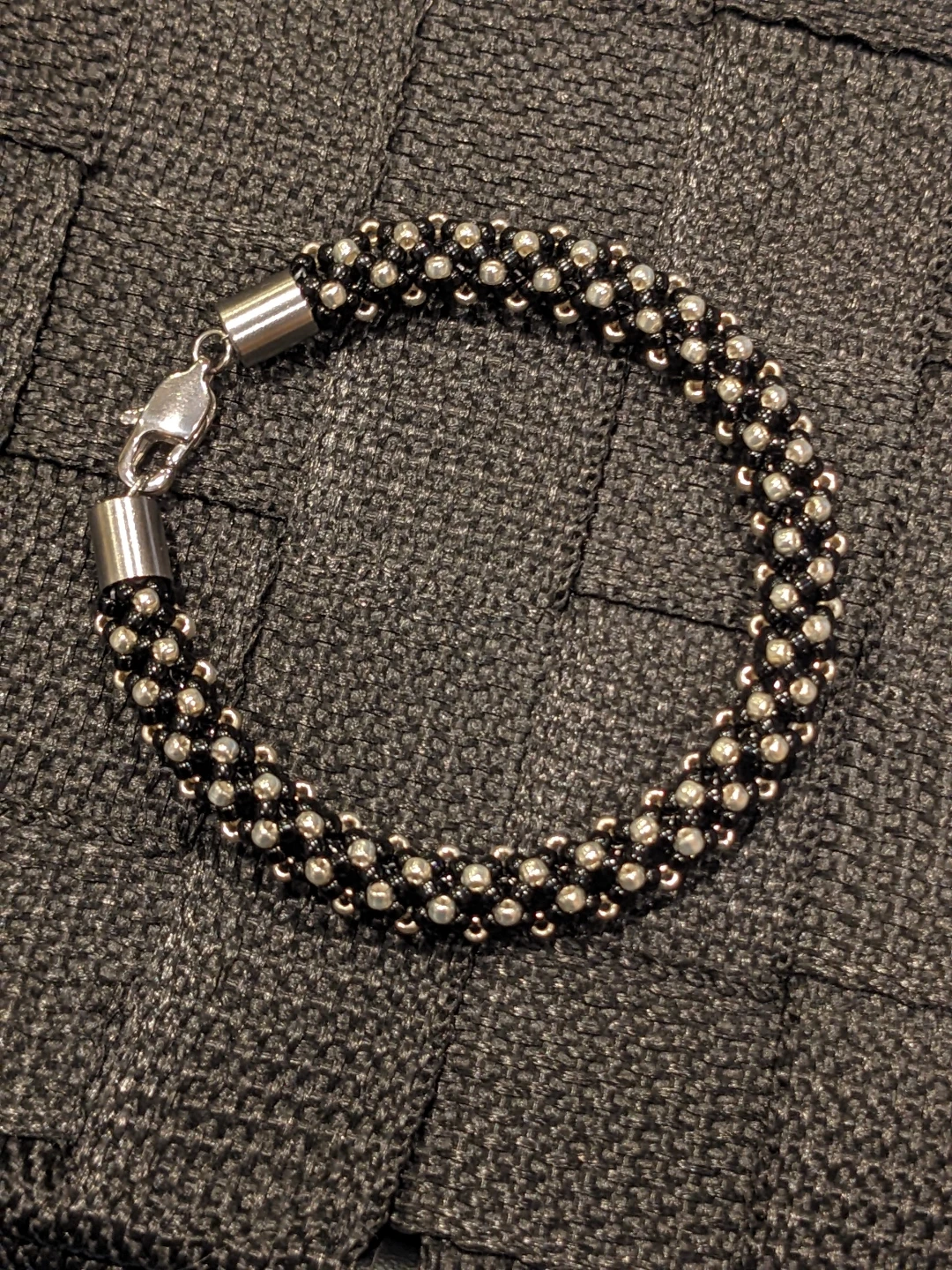 Chenille Stitch Beaded Bracelet