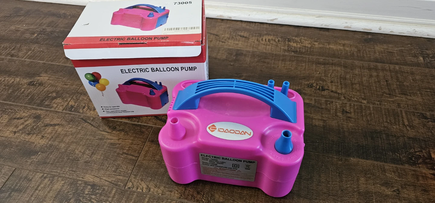 Pink Electric Balloon Pump with Box and Manual
