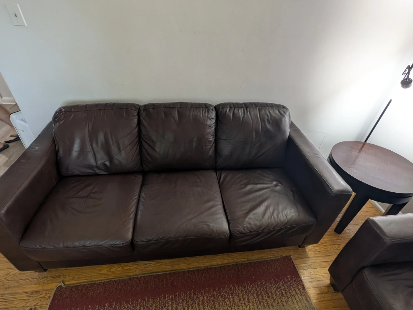 Genuine Leather 3-Seater Sofa Matching Chair - photo 2
