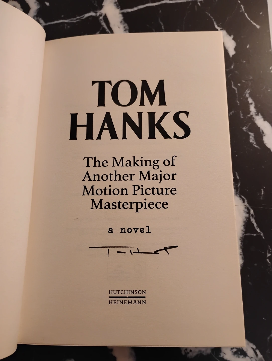 TOM HANKS SIGNED UK 1ST EDITION HARDCOVER BOOK - photo 2