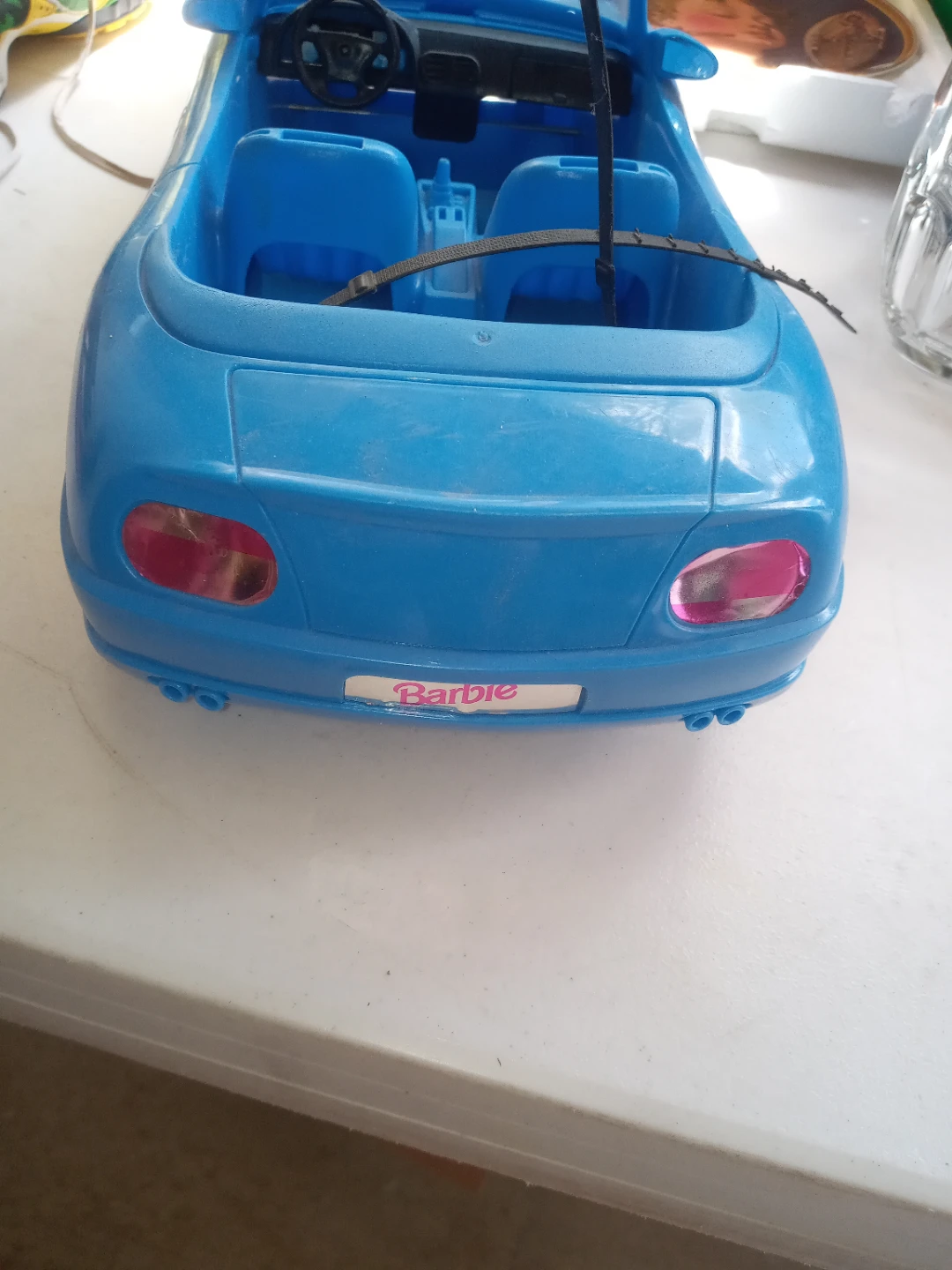 Vintage Blue Barbie Convertible Toy Car - photo 3