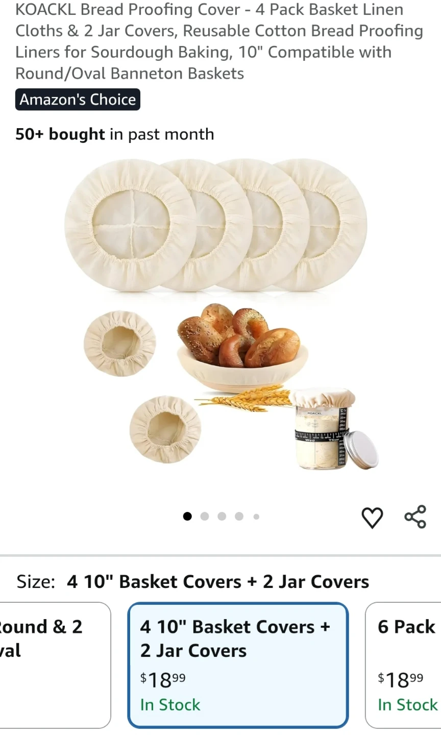 Koackl Round Bread Proofing Basket Covers