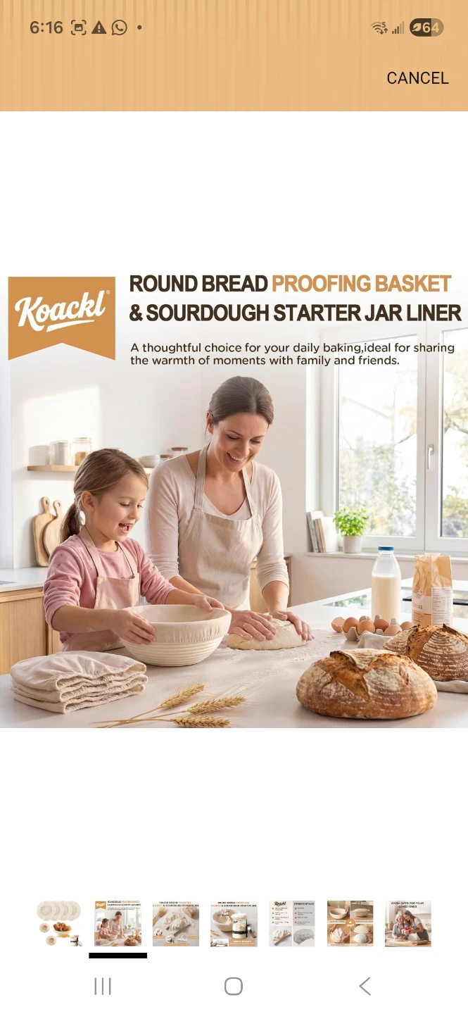 Koackl Round Bread Proofing Basket Covers - photo 2