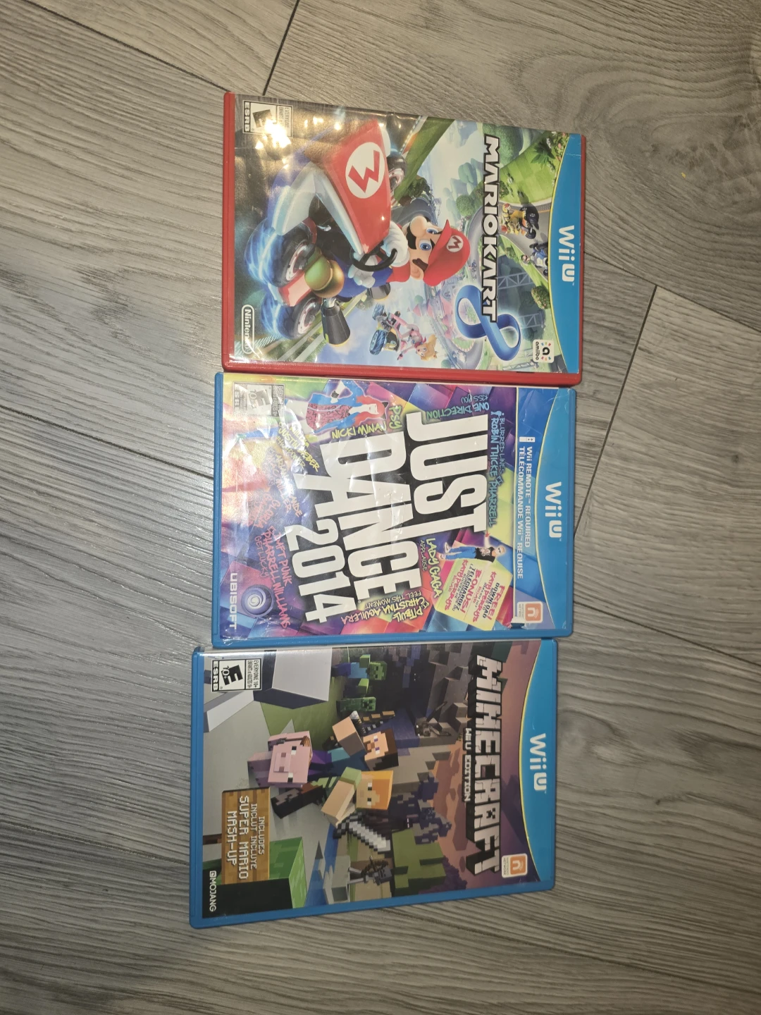 Nintendo Wii U Games - Mario Kart 8, Just Dance 2014, Minecraft