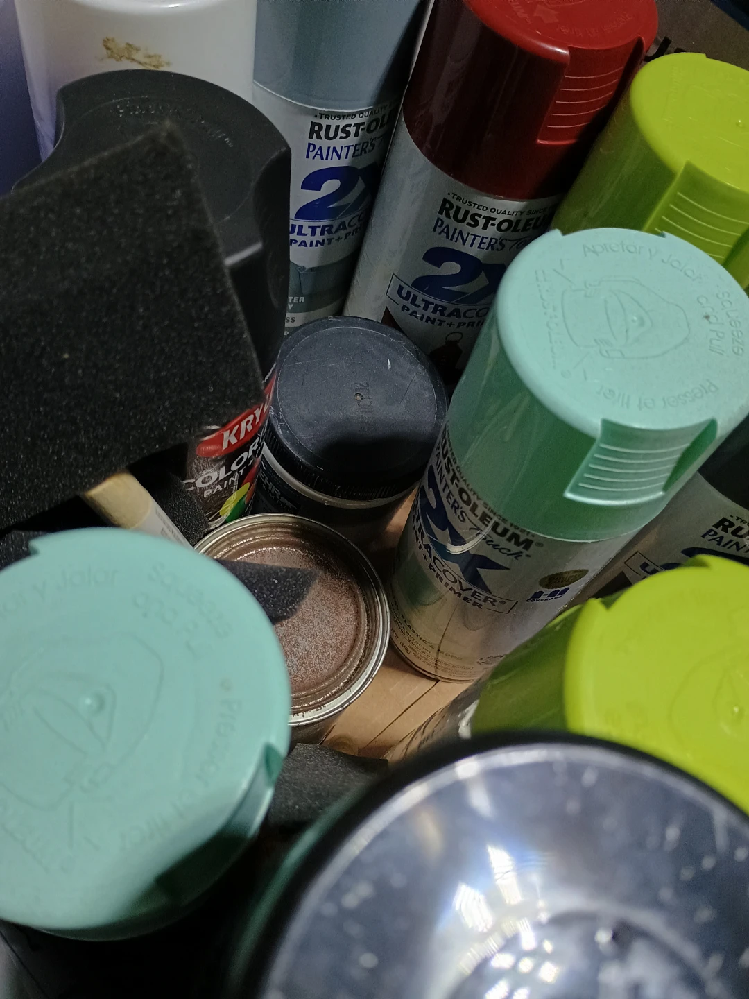 Assorted Spray Paints and Paint Thinner - photo 2