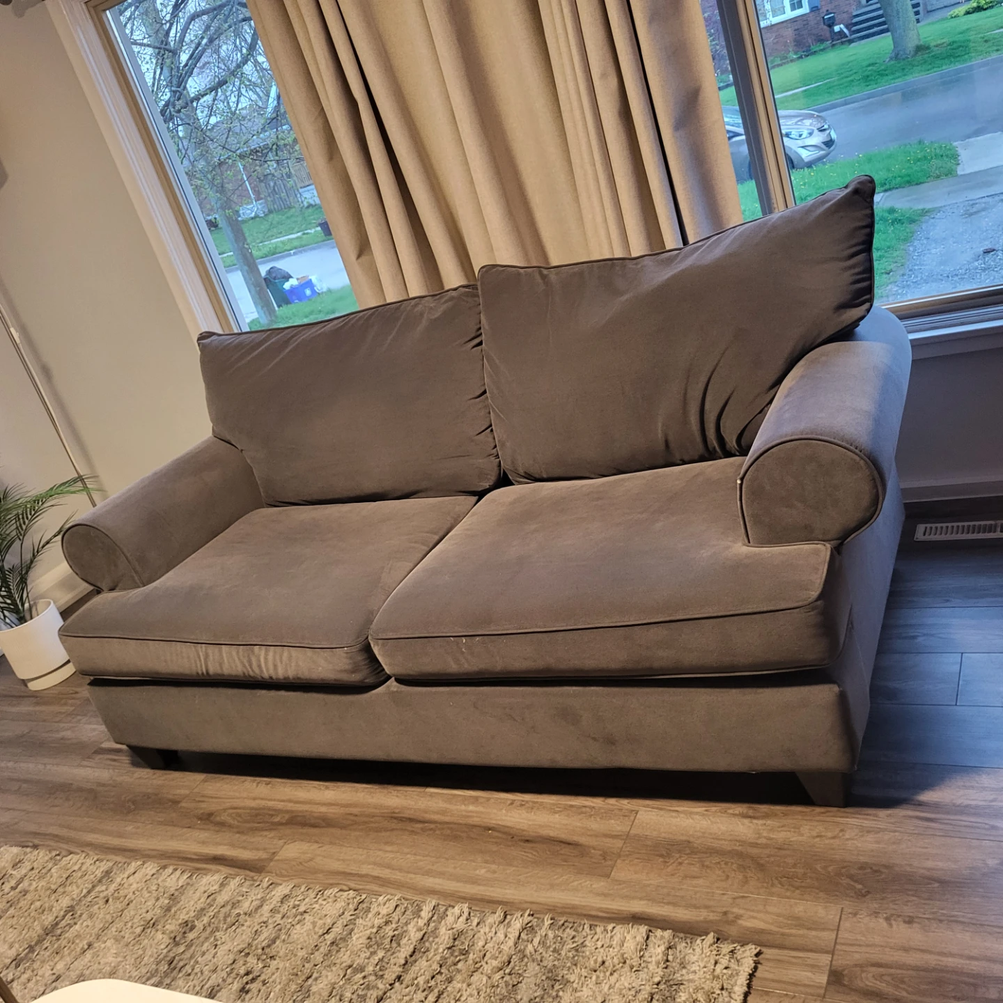 Grey Loveseat Sofa - photo 2