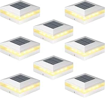 Solar Post Cap Light 8 pack