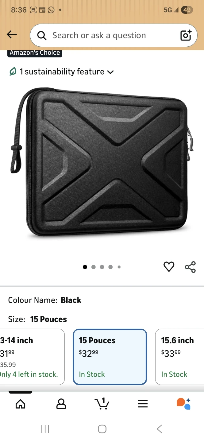 Black Hard Case for 15" Laptops - photo 2