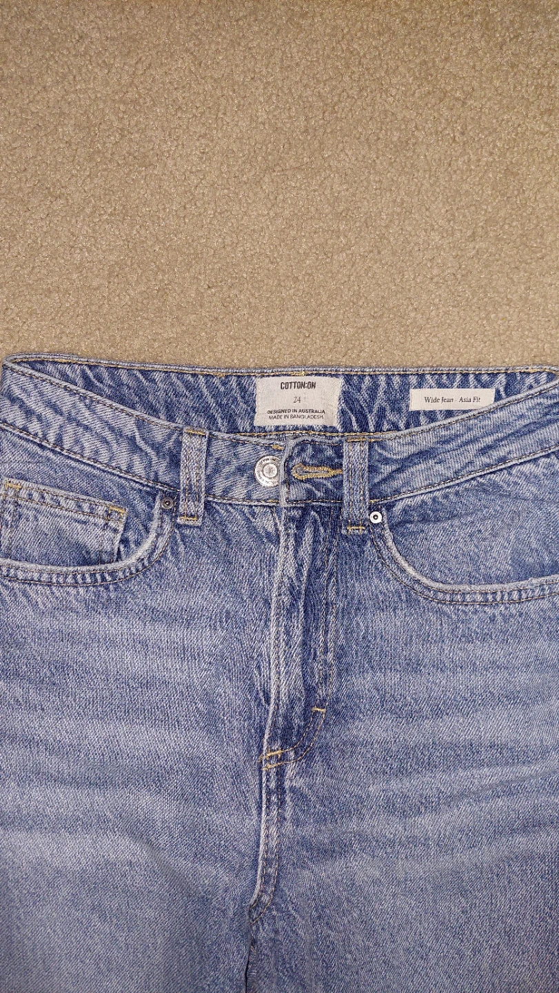 Cotton On High Rise Wide Leg Jeans with Floral Embroidery - photo 5