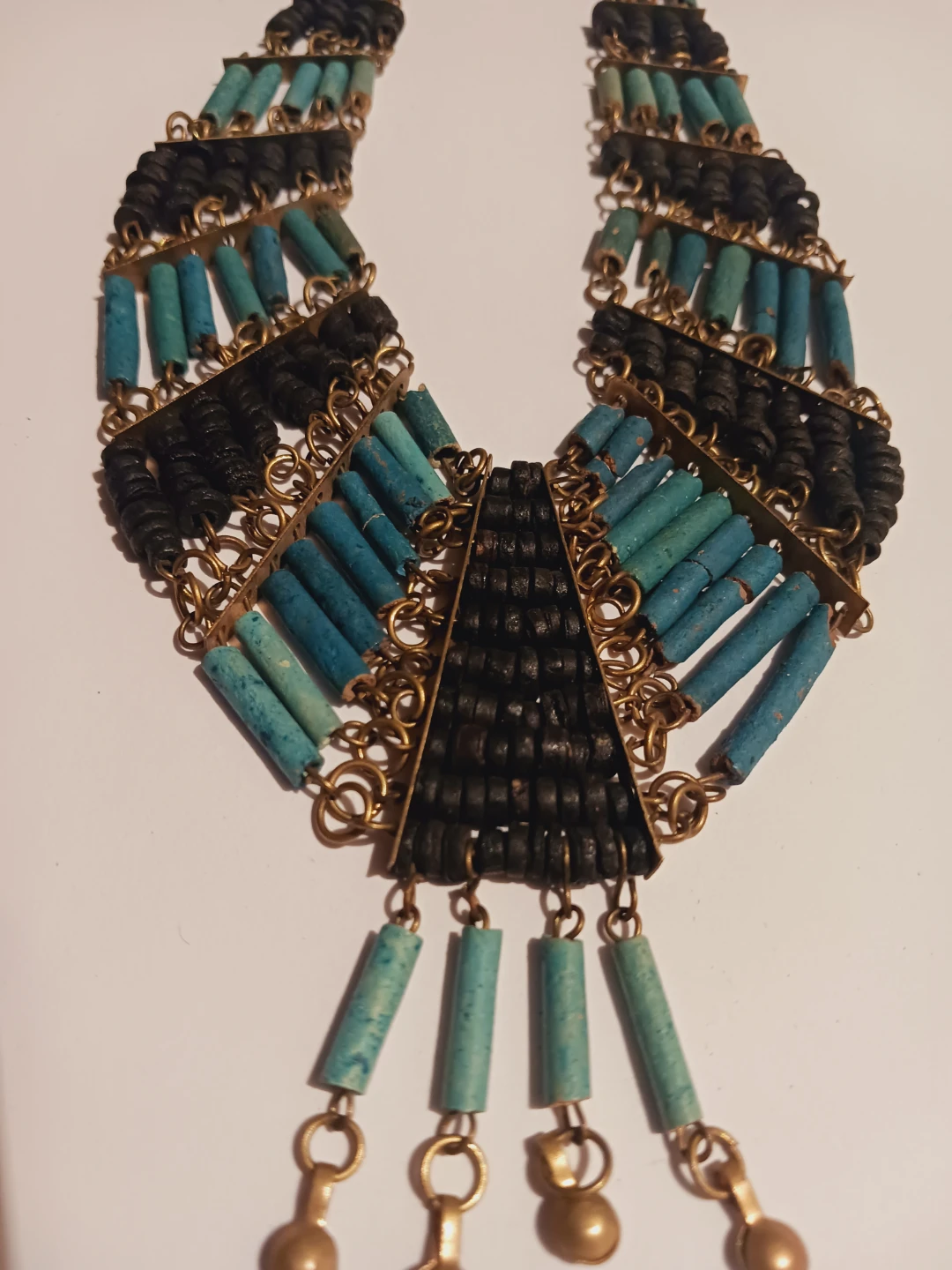 Vintage Egyptian Style Beaded Necklace - photo 5