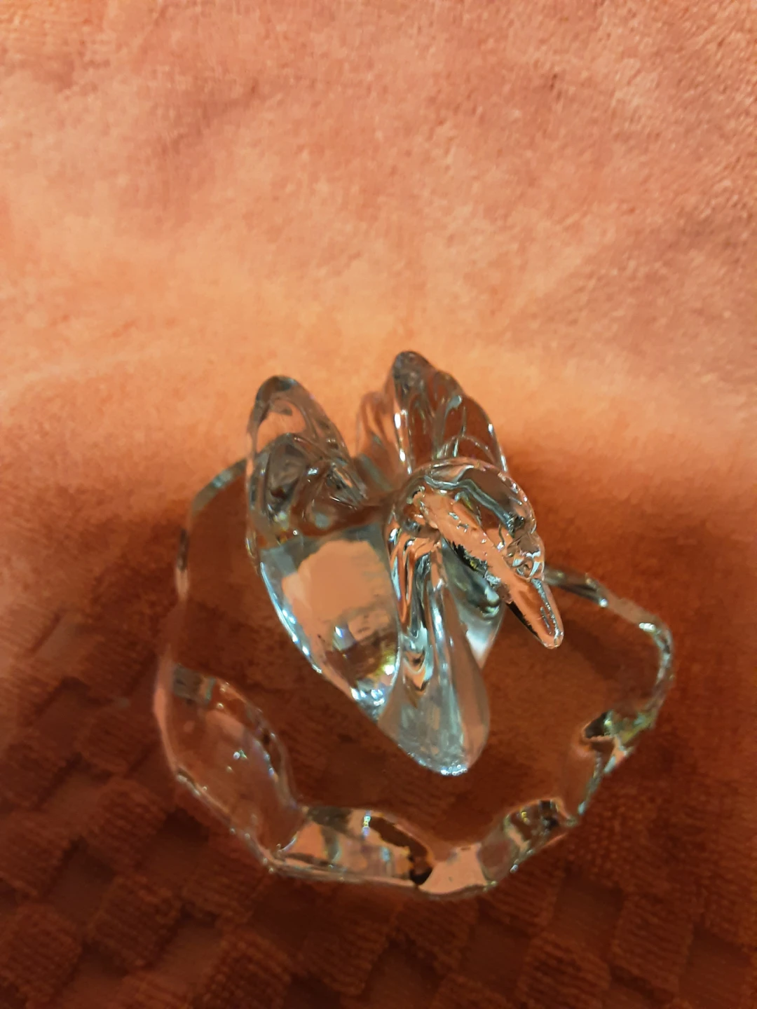 Clear Glass Swan Trinket Dish - photo 3