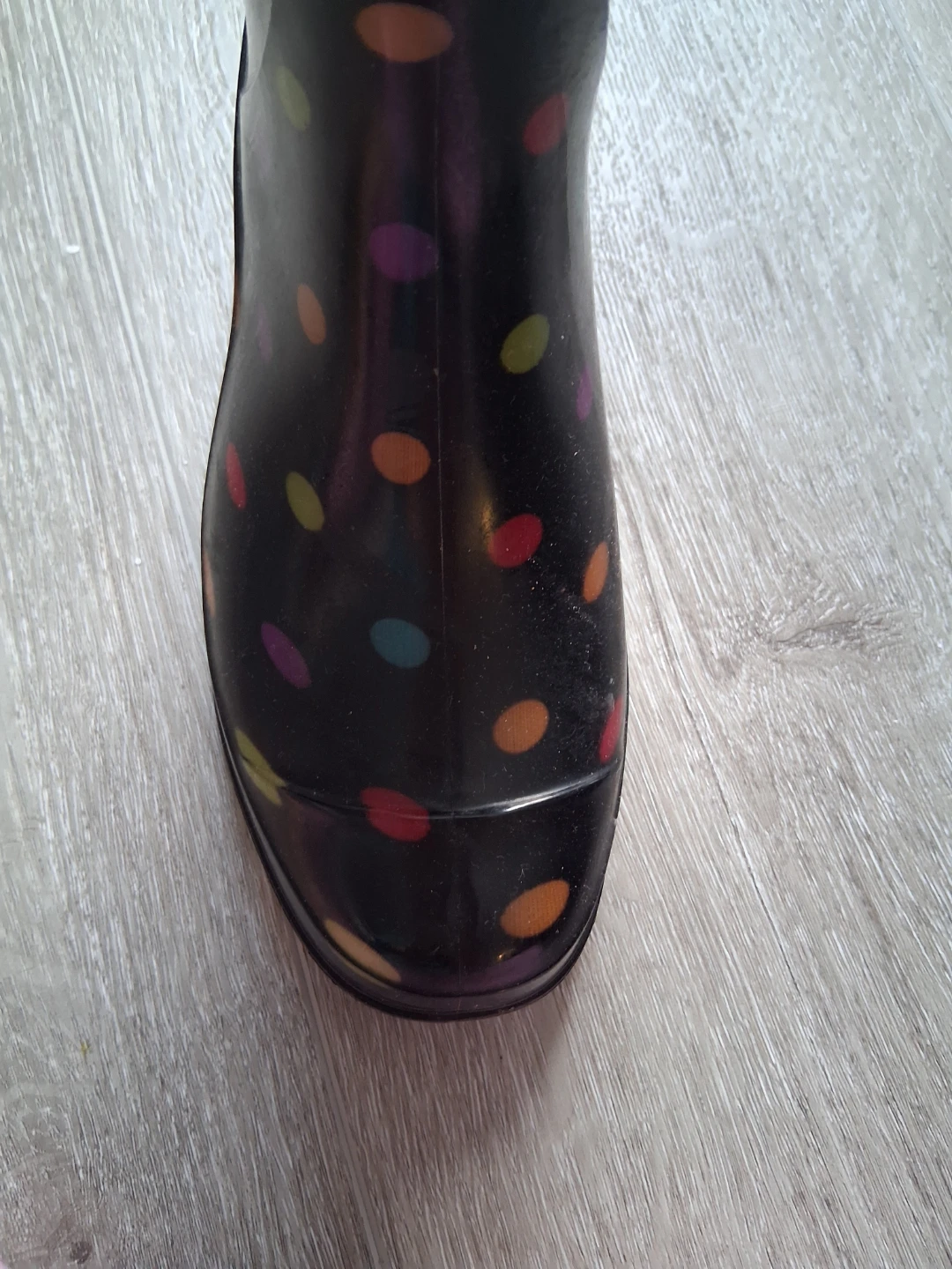 Women's 5.5/6 polka dot rain boots - photo 2