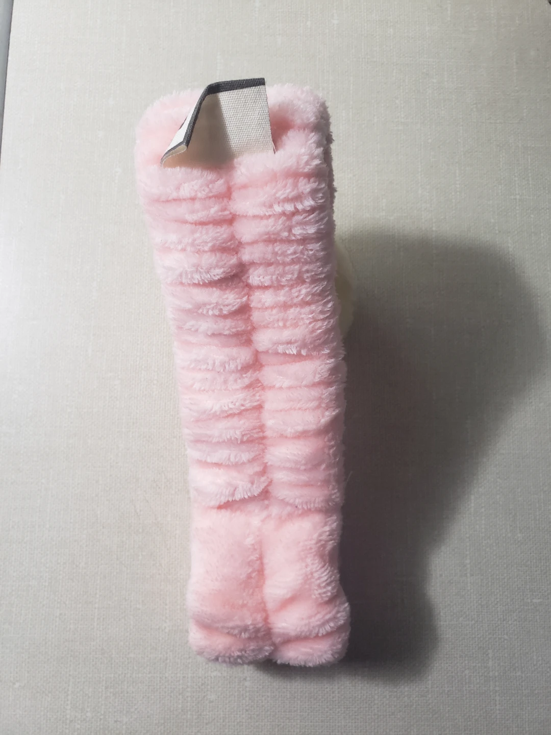 Pink fuzzy headband with pom-pom - photo 3