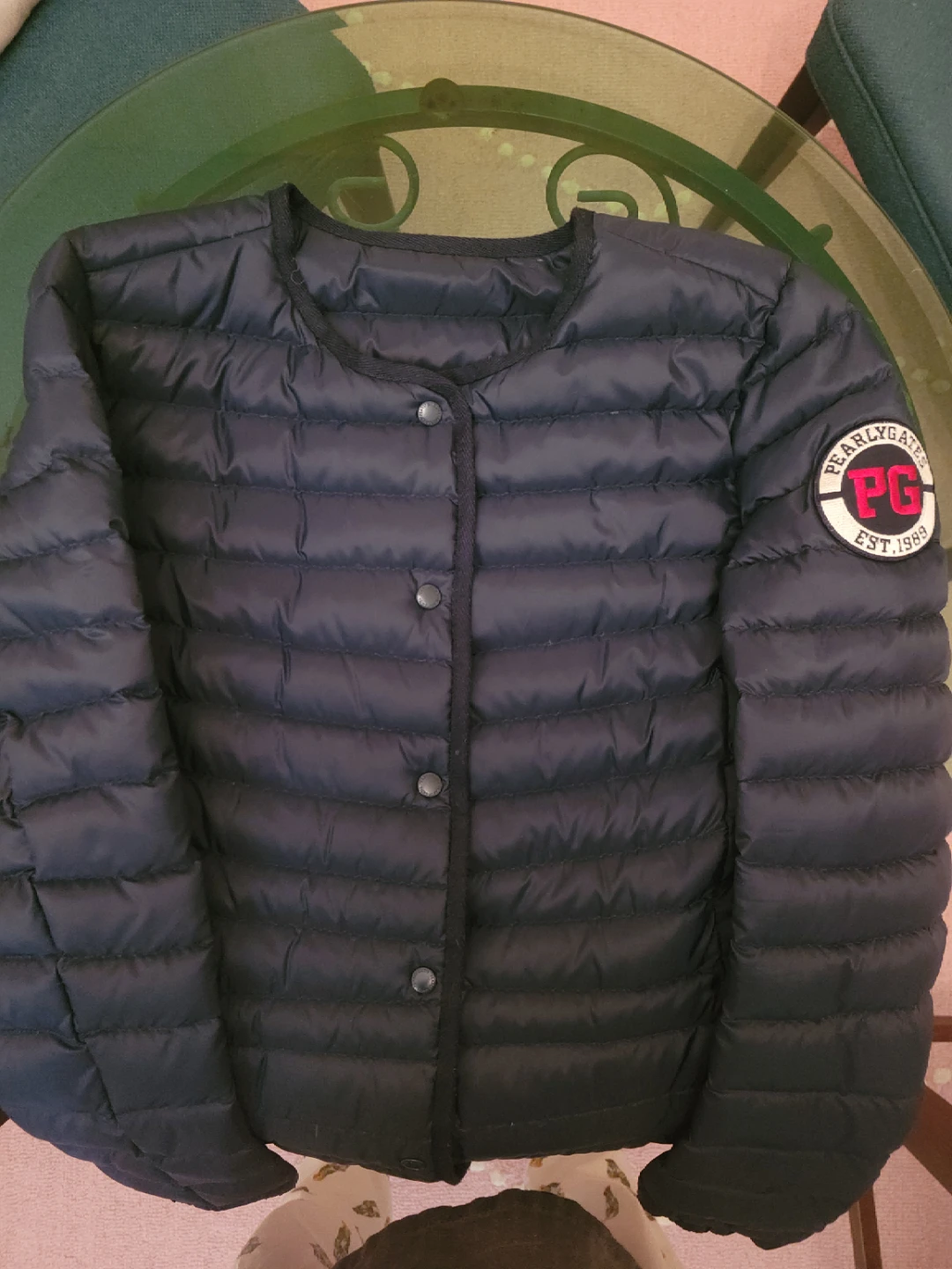 Pearly Gates Navy Down Puffer Jacket Size 0 - photo 2