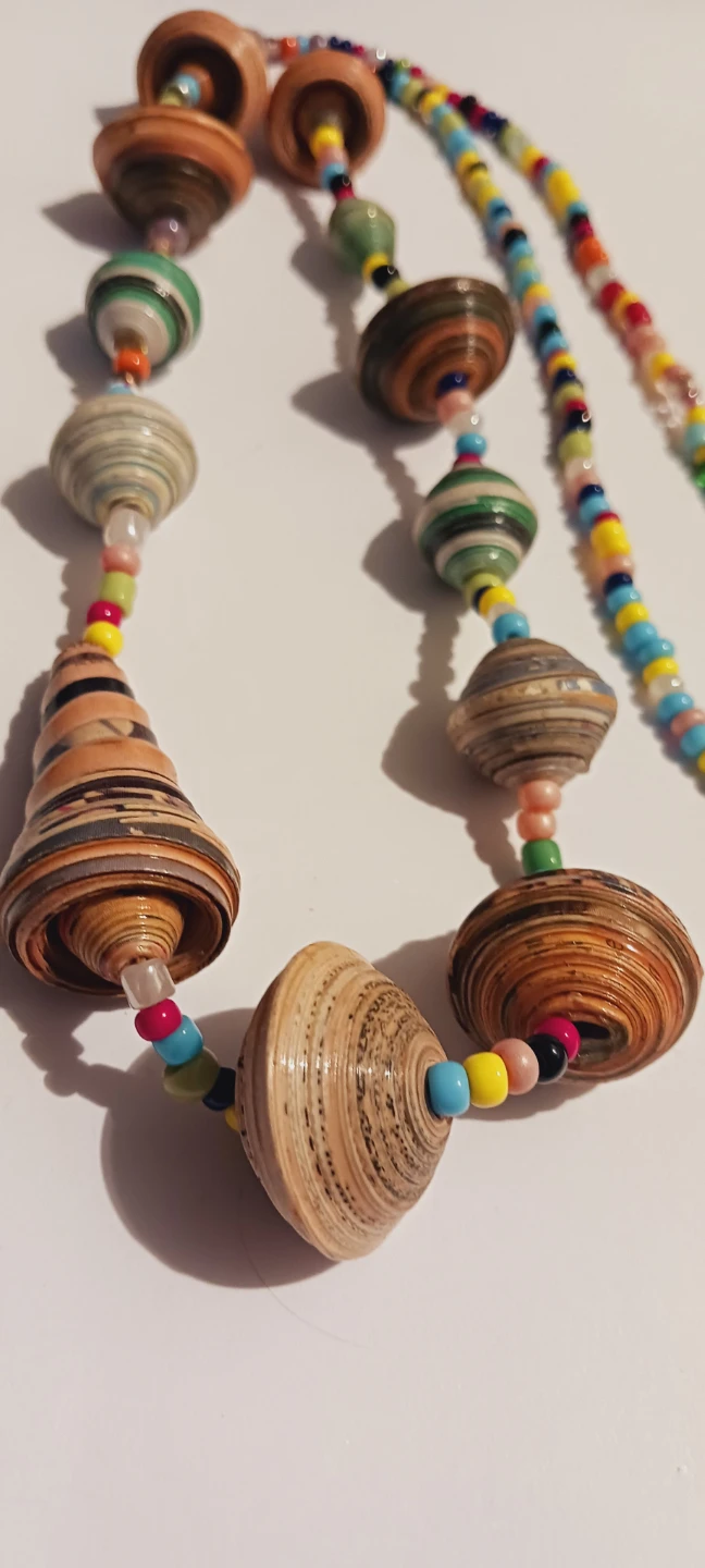 Unique African Handcrafted Beaded Necklace - photo 5