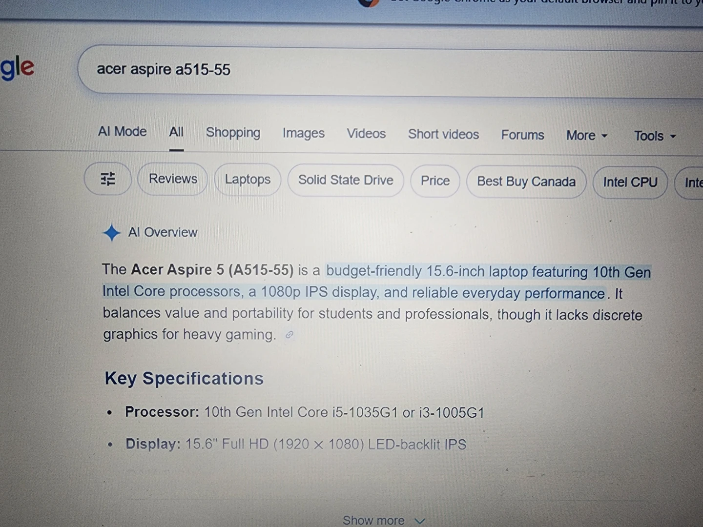 Acer Aspire 5 A515-55 - photo 5