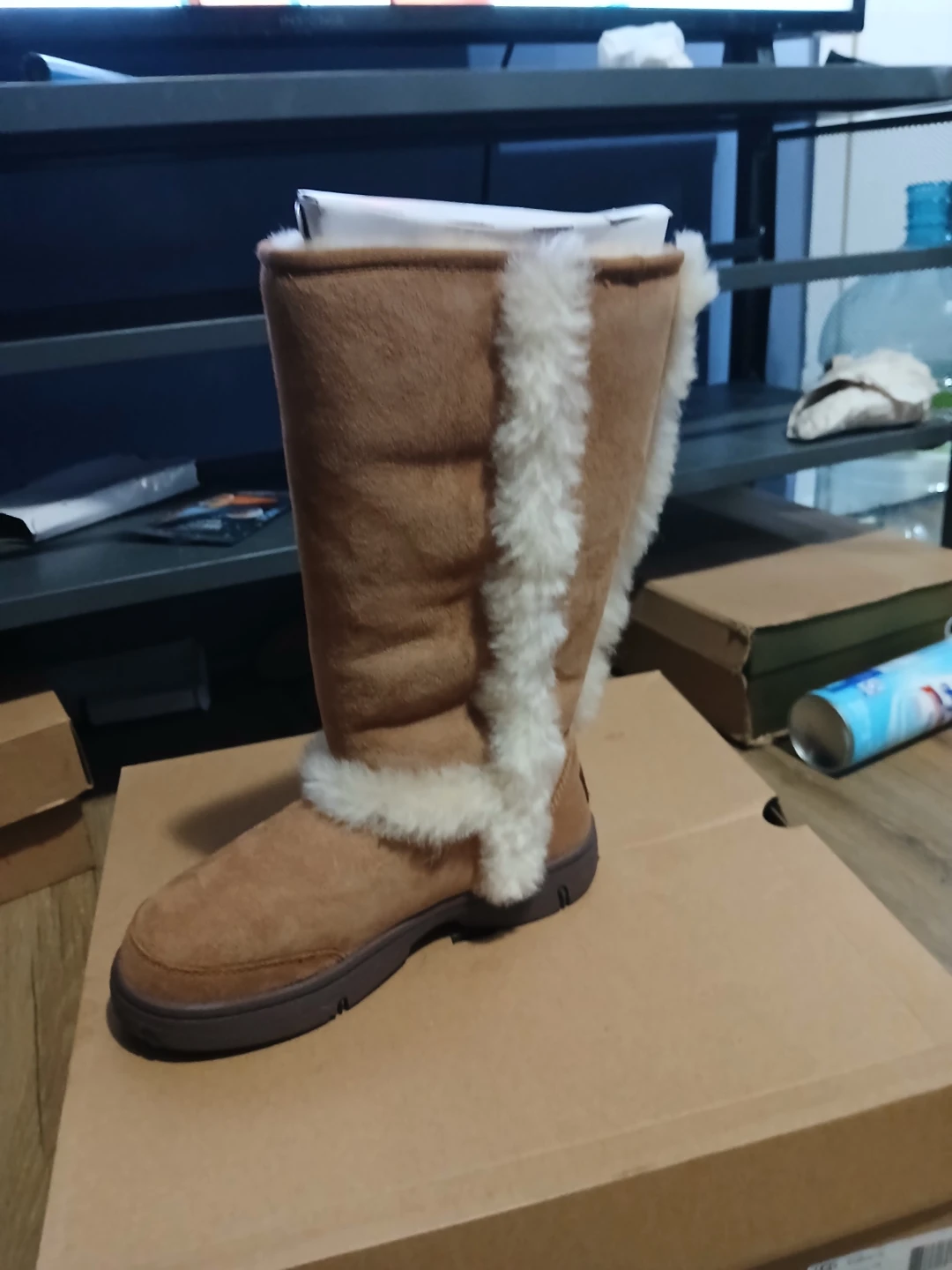UGG Tall Boots - Chestnut Suede & Fur - photo 2